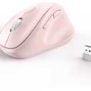 MICROPACK Digitally Yours Ergonomic Wireless Mouse with USB Receiver for PC, Laptop and Desktop, Pink