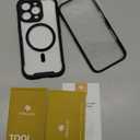 Miracase Magnetic for iPhone 16 Pro Case Full-Body Phone with Built-in Glass Screen Protector, [Compatible with MagSafe] Military Drop Proof 16 Pro Cover Bumper 6.3 inch, Black