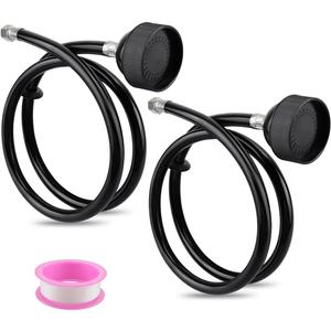 Salon Shampoo Bowl Sprayer Head with Black Rubber Hose, Salon Spray Head Professional Salon Sink Replacement Part for Salon Barber Shop Spa, 1/4" Thread