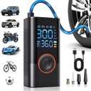 Tire Inflator Portable Air Compressor Portable Cordless Mini Air Pump with Digital Pressure Gauge 150PSI 3X Fast Inflation and Auto Shutoff Function Tires Pump for Cars Motorcycles Bikes Balls (Black)