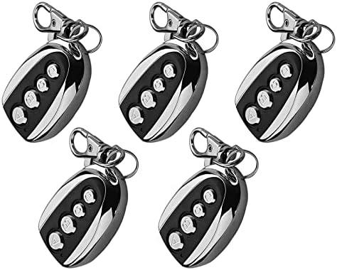5pcs 433MHz Automatic Sliding Gate Remote Control Opener, Electric Cloning Gate Garage Door Opener Universal Gate Remote Control Fob Replacement Electric Rolling Driveway Gate Opener Closer Remote