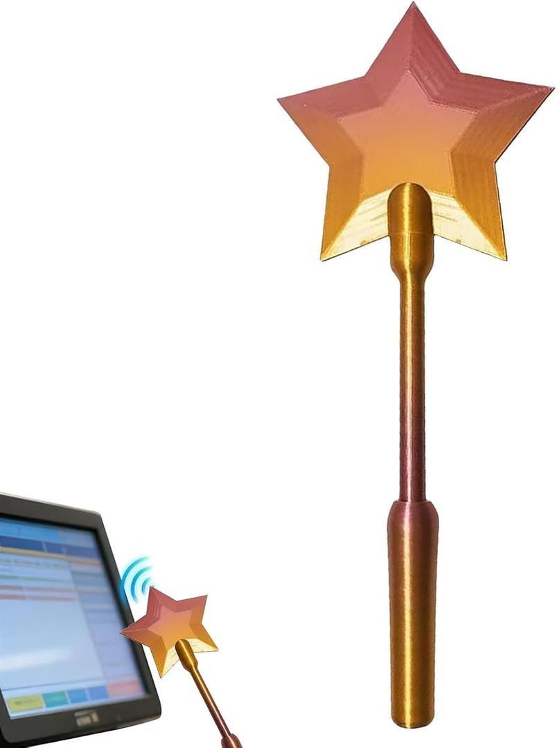 Credit Card Wand Tap to Pay Holder, 3D Printed Tap to Pay Wand for Contactless NFC Payment, Magic Wand Card Holder for Debit or Credit Cards (Golden Yellow)