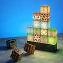 Paladone Minecraft Building Block Night Light Officially Licensed LED Lamp for Boys Bedrooms, Gaming Decor & Gifts Fun Minecraft Room Accessory