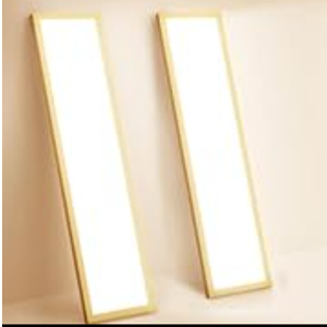 AIKVSXER 1x4 LED Flat Panel Light Surface Mount for Auditoriums Hotel-50W 5500LM 120V 3000K/4000K/5000K Triac Dimming 10%-100% Kitchen Lights Ceiling Flush Mount (2 Pack)