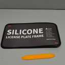 Aujen Silicone License Plate Frames Black, 2 Pack Car License Plate Frame, Universal US Black License Plate Holders Brackets Rust-Proof, Weather & Rattle-Proof, Car Accessories