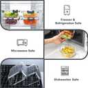 VERONES 30 Pieces Glass Meal Prep Containers Set, Stackable Glass Food Storage Containers with Lids-Airtight Lunch Containersfor Microwave, Oven, Freezer & Dishwasher,Grey