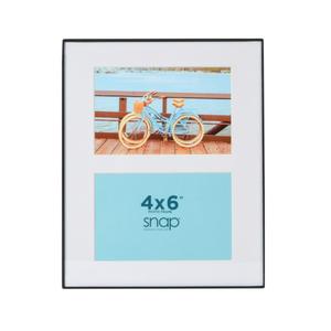 Snap® 8x10 Matted 2 Opening Front Load Photo Frame - Black