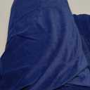 Joydeco Blue Velvet Curtains 90 inch Length 2 Panels Burg Set, Luxury Rod Pocket Thermal Insulated Window Blackout Curtain, Room Darkening Drapes for Living Dining Room Bedroom Privacy