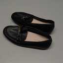 DeYashopin Women's Loafer Shoes Leisure Slip On Work Shoes Comfort Walking Flats (6.5, Black Leather)