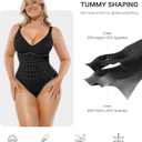 SHAPELLX Womens One Piece Swimsuit Tummy Control Ruched Slimming Swimwear Bathing Suit with Adjustable Lace-Up Back (Black, XXXL)