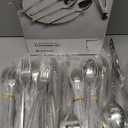 KINGSTONE Silverware Set With Serving Utensils, 65 Piece Flatware for 12, 18/10 Cutlery With 5 Piece Serving Utensil Set - Modern and Original Design, Dishwasher Safe