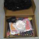 Short Curly Wigs with Bangs for Black Women, Loose Wavy Afro Kinky Curly Wig, Soft Heat Resistant Synthetic Hair Natural Looking Wig for Daily Party Cosplay (Black)