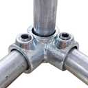 4 PCS Structural Pipe Fitting, 3 Way Corner Side Outlet Elbow Connector for 3/4" Galvanized Pipe (3/4"), 0.75 Inch