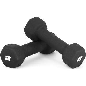 CAP Barbell Neoprene Dumbbell Weights Pairs & Sets, Black 