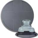 Mity rain Silicone Trivets Mat for Ninja Crispi, Hot Resistant Pot Holders for Air Fryer & Hot Dishes, Portable Silicone Mats for Kitchen Counter, Kitchen Accessories for Countertop (Blue)