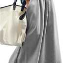 Women's Wide Leg Sweatpants High Elastic Waist Flowy Palazzo Pants Loose Baggy Pants Bottoms (Medium, Grey)