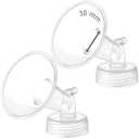 Maymom Wide Neck Pump Part for Spectra S1/S2 Pumps; Incl Wide Mouth Flange; Not Original Spectra Flange; Replaces Spectra Shield (30 mm Two Flanges)
