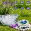5 Sizes Circular Paving Stone molds, Transparent Plastic Concrete molds, Used for Pouring precast and formwork for Garden Paths and Sidewalks