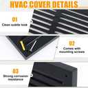 Colingmill 1 Pcs Decorative Return Air Vent Cover 32 x 8.5 x 3/4 Inch (30x6 Duct Opening) Black MDF Modern Farmhouse Wall Vent Grille High Airflow Cold Air Return HVAC Cover for Wall Baseboard