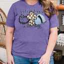 Women Plus Size Easter Shirt Easter Christian Tee A Lot Can Happen in Three Days Religious Christian Novelty Tops (Purple, XXXL)