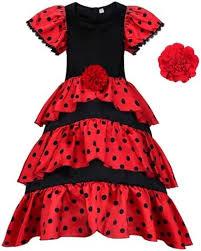 relibeauty Red & Black Polka Dot Dress, Size 100