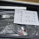 Sweetcrispy 40 Inches Computer Desk with Drawers, Home Office Writing Desk with X-Shaped Reinforcement, Modern Study Work Table with Side Hook, Sturdy Metal Frame, Black