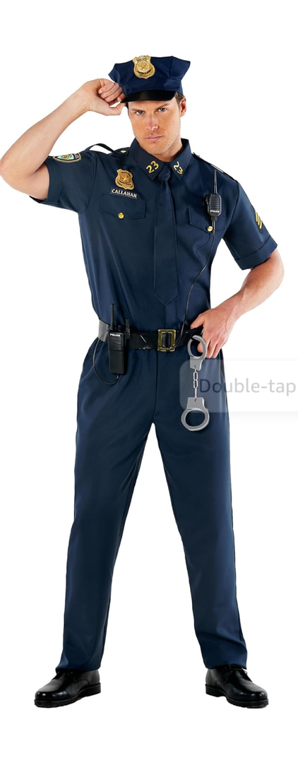 Morph Police Costume Mens Cop Costume Police Uniform Mens Cop Outfit Adult Halloween M