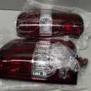 Smoked Red Tail Lights Pair with Bulbs, Compatible with Ford F-150 2004 2005 2006 2007 2008, Driver & Passenger Side Rear Lamps