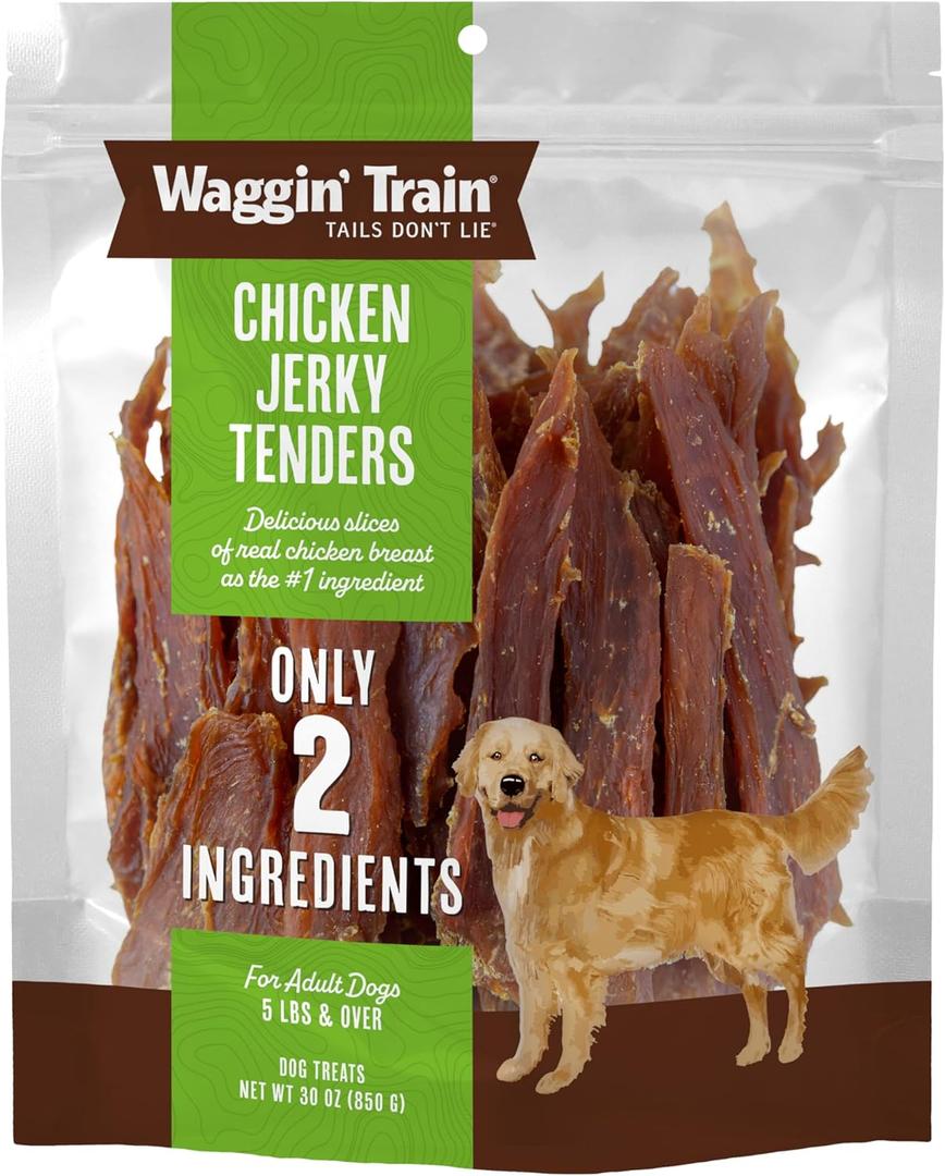 Waggin' Train Chicken Jerky for Dogs - Limited Ingredient Dog Treats for Dogs 30 oz. Pouch (1.88 Pound (Pack of 1)