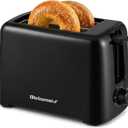 Elite Gourmet 2-Slice Cool Touch Toaster 6 Browning Levels, Extra Wide 1.25 Slots for Bagels & Thick Bread, Cancel Function, Compact, ETL Certified, Black