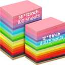 Yeaqee 1000 Sheets Colored Construction Paper Bulk 8.5 x 11'' and 12 x 18'' Construction Lightweight Art Office Colorful Craft Paper for Adults Arts and Crafts