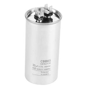 CBB65 Capacitor, 30uF AC 450V Cylindrical Motor Capacitor Engine Start Capacitor for Air Conditioner Motors Refrigerator