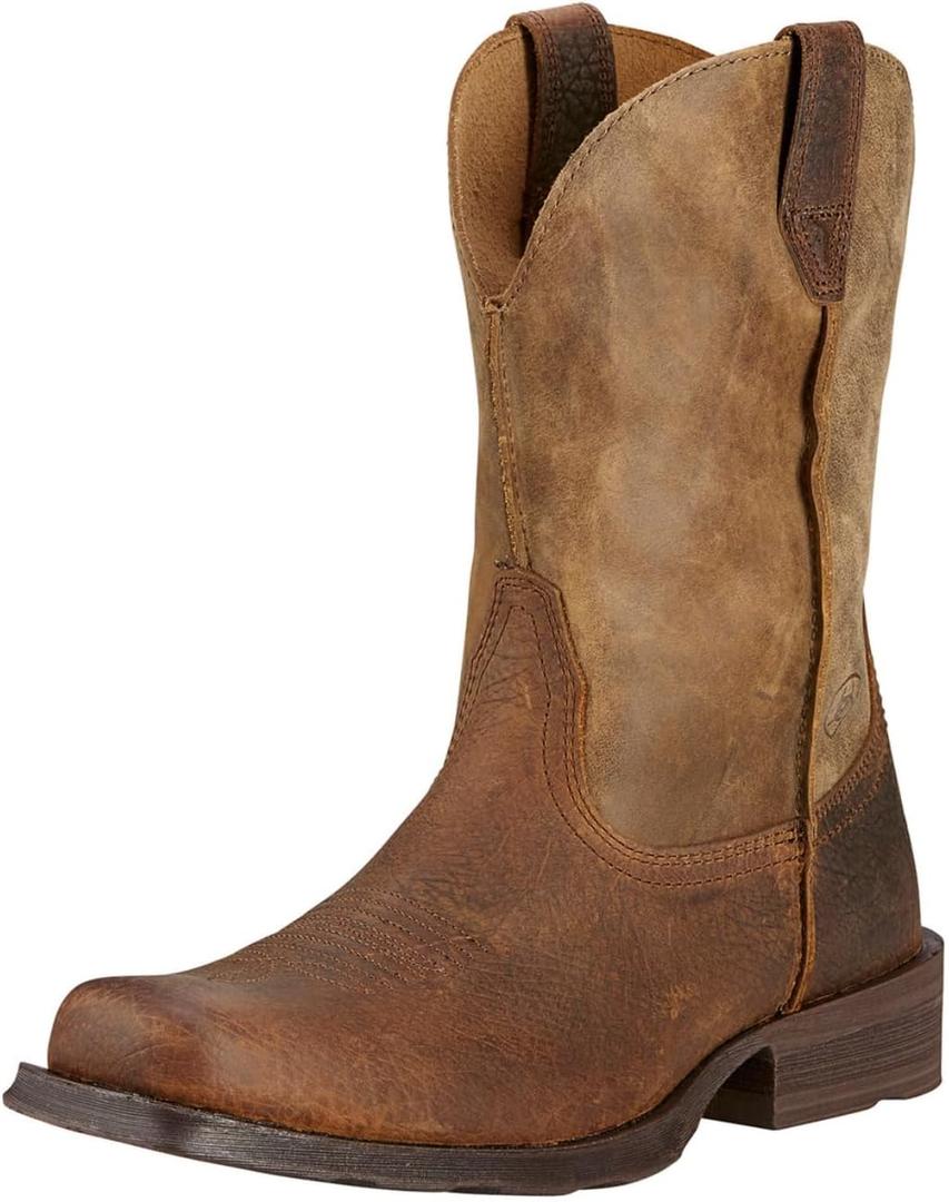 Ariat Rambler Western Boot  Mens Leather, Square Toe, Western Boots (9, Earth/Brown Bomber)