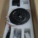 iTni Ceiling Fan with Lights, 52 Inch Wood Flush Mount Ceiling Fans with Remote Control, Dimmable Light, 3 CCT, 6 Speeds, Noiseless, Ceiling Fan for Bedroom, Living Room, Office, Indoor, Natural Wood and Black