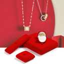 Oirlv Red Velvet Bracelet Box Premium Velvet Jewelry Gift Box for Bracelet Bangle Proposal Wedding Jewelry Holder Storage