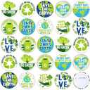 60 Pcs Happy Earth Day Buttons Pins Bulk Environmental Protection Pinback Buttons Save The Earth Round Badges for Hats Backpacks Decorations Gifts for Earth Day Party Favors Stocking Stuffers (60)