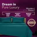 TEXAS LINEN CO. 100% Egyptian Cotton Sheets King Size Set - 1200 Series Star Sleepin' Collection Egyptian Cotton Luxury Sheets King Size (4 PC, Teal), 17" Deep Pocket, Sateen Hotel Bedding Set
