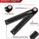 GemRed 82305 Aluminum Digital Angle Finder Protractor