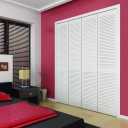 Kimberly Bay Closet Door, Bi-fold, Traditional Louver-Louver White (80x24)
