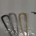 BEoffer French Hair Pin 3PCS Metal Hair Pins for Women Elegant French Twists, Buns and Updos with No Hair Damage, U-shaped French Pin Great Hold and Comfortable Keeps Hair in Place (Gold Black Silver)