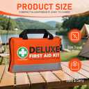 SuccorWare 380 Pieces Deluxe First Aid Kit Compact Trauma Medical Kits with Assorted Bandages, Instant Cold Pack, Emergency Blanket for Home, Travel, Camping, Vehicle, Emergency Kits(Orange)