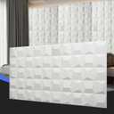 SERABETTO 3D Wall Panels,4-Pack PU Wall Panels, 23.6"*47.2" Wall Paneling, Wall Texture Panels, Wall Panel for Accent Wall Decor, Sophisticated & Stylish 3D Wall Decor(White)