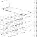 Treela 20 Pack Floating Shoe Shelves for Wall Acrylic Floating Sneaker Shelves Display Shoe Wall Shelf Easy to Install Collections Includes Cross Screws Expansion Tubes (Clear,Medium,Rectangle)