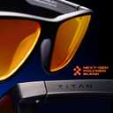 Titan Gaming Glasses, Anti Blue Light Glasses Men, UV400 Protection Blue Light Blocking Glasses for Computer Eye Strain (Black)