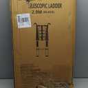 Nestling Telescopic Ladder 2.9 m, Foldable Portable Ladder Aluminum, Height Adjustable, Load Capacity 150 kg, Suitable for Home, Warehouse, Camping etc.