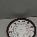 Indoor Outdoor Thermometer Large Numbers 12 Inch Wall Weather Thermometer Hanging Garden Decor Hygrometer No Battery Needed (Brown)