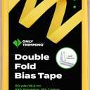 ONLY TRIMMING Double Fold Bias Tape, 3/8 Inch x 20 Yards, Poly Cotton Fabric, Soft & Durable, Non-Stiff, Binding Trim for Sewing, Seaming, Hemming, Piping, Quilting and Crafts (Yellow)