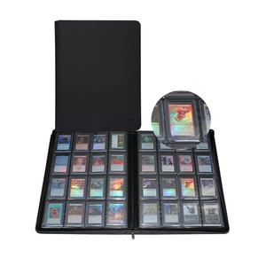 GrinOwl 16 Pocket Toploader Binder, Holds 640 Top Loaders, Large Toploader Card Binder with Sleeves for Cards in 3" x 4" Toploaders