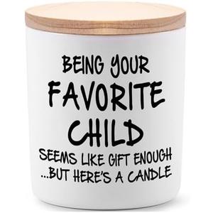 Canldes Gifts for Mom from Daughter or Son Unique Mothers Day Christmas Birthday Gifts for Mom Novelty Being Your Favorite Child Lavender Scented Soy Candle