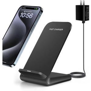 20W Fast Wireless Charger,Wireless Charging Stand Compatible with iPhone 17 16 Pro,15 Pro,15,14,13,12,11 Series/X/XS,Phone Charger for Galaxy S25/S24/S23/Note 20,Pixel 8/7 Pro/LG G8 etc, Pack of 2